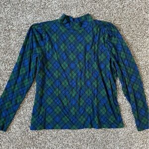 NWT LOFT Puff Sleeve Mock Neck Turtle Neck Size XL